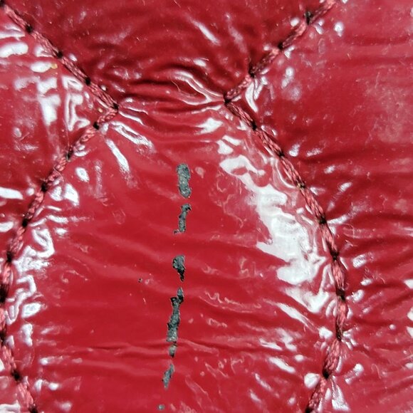 Hobo International Red Leather Shoulder Bag Buffalo Check Lining Satchel Handbag - Picture 13 of 13